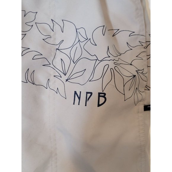 Newport Blue Lined Swin Trunks‎ Size Large Graphic Print Pockets Tan - Picture 5 of 8